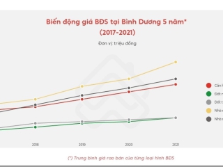Biến Động Giá Bất Động Sản Bình Dương Trong 5 Năm Từ Năm 2017 - 2021