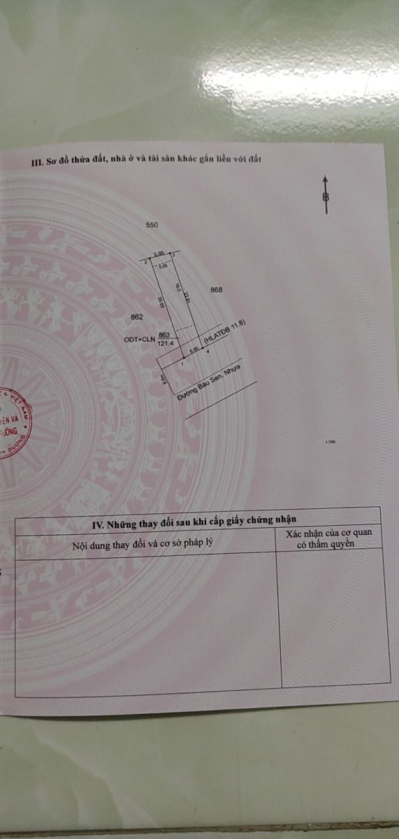 Bán đất mặt tiền đường bầu sen khu phố 6 thị trấn dầu tiếng bình dương