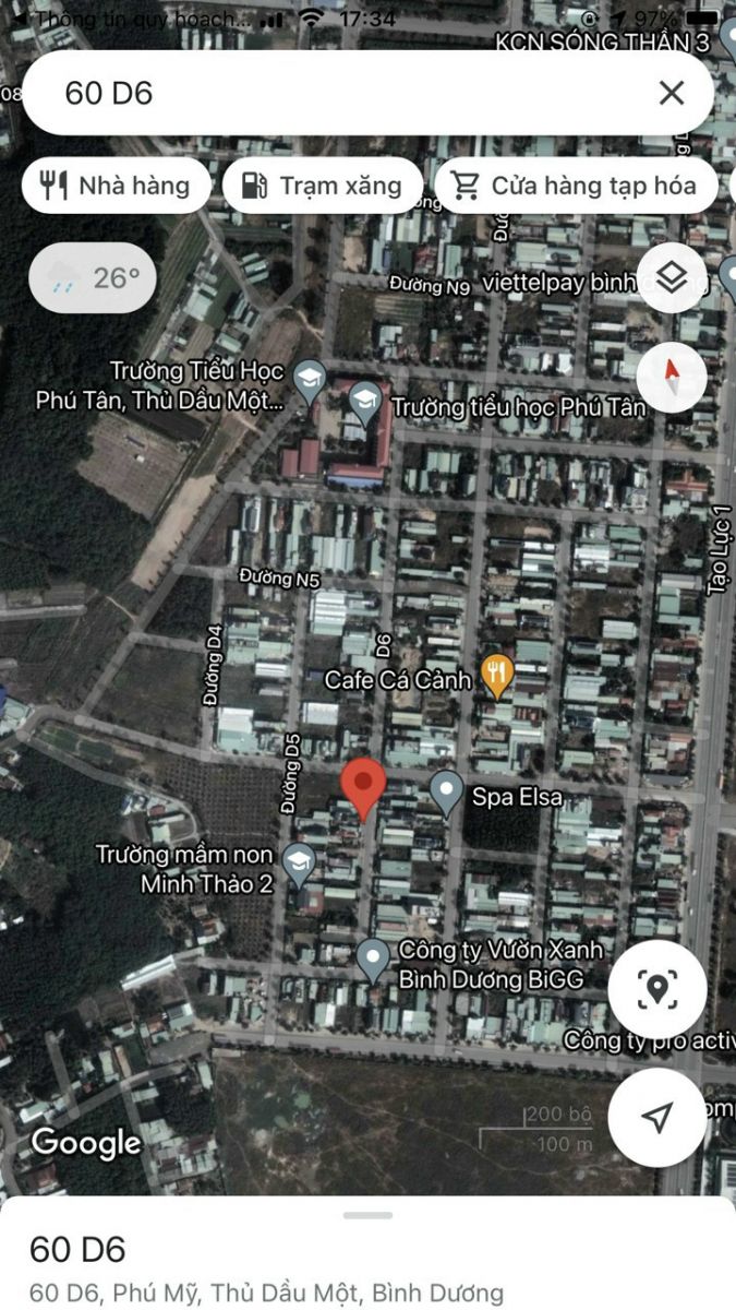 Bán đất mặt tiền đường D6 tái định cư phú tân phường phú mỹ thành phố thủ dầu một bình dương