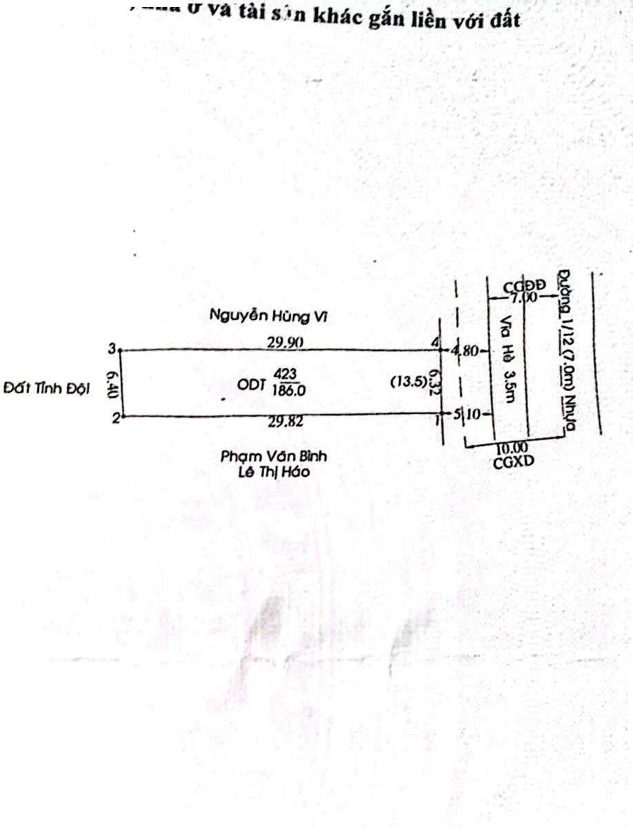 Bán nhà đường 1 tháng 12 phường phú lợi, thành phố thủ dầu một, bình dương