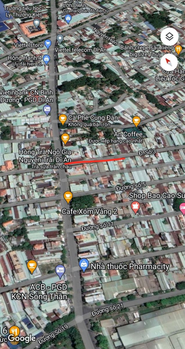 Bán nhà mặt tiền đường số 3, khu phố nhị đồng 1, phường dĩ an, Thành phố dĩ an, bình dương