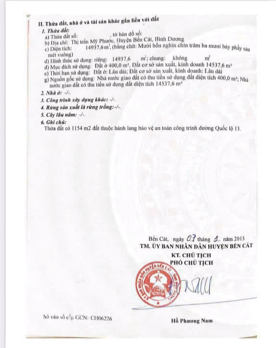 Bán nhà xưởng mặt tiền quốc lộ 13 phường mỹ phước, thành phố bến cát, bình dương