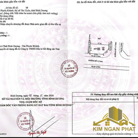 Bán đất khu nhà ở thái bình dương, phường tân phước khánh, thành phố tân uyên, bình dương