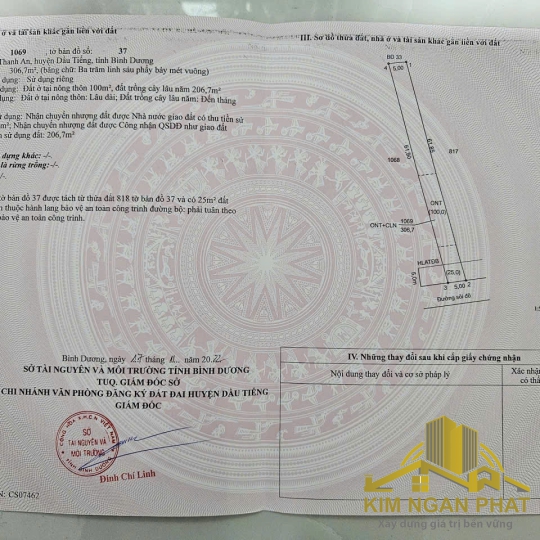 Bán lô đất trung tâm Thanh An: Diện tích 310m² sát Cụm công nghiệp 70ha, đường nhựa 8m, giá 3 triệu/m²