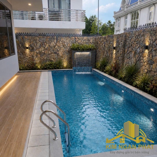 Bán biệt thự mái Nhật đẳng cấp KDC Hiệp Thành 3: Diện tích 11,3x30m thổ cư 100%, có hồ bơi và hồ cá Koi, full nội thất